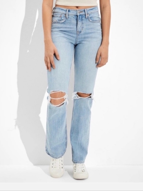 American Eagle Outfitters Denim - American Eagle 90's Bootcut Light Blue Distressed High-Rise Women's Jeans
